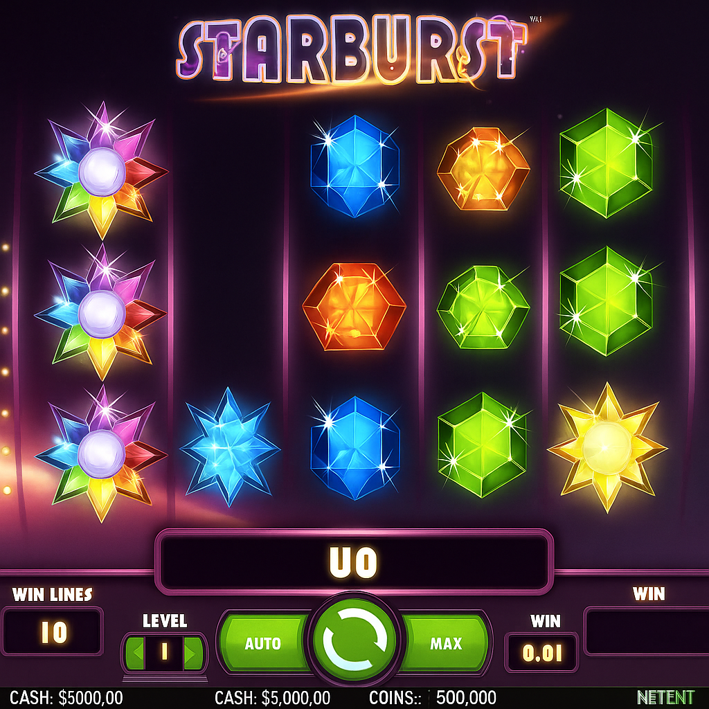 Simsinos - Starburst Slot - Gemmes Scintillantes